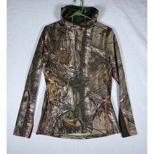 Under Armour ColdGear Realtree Camo Hoodie Women's Large Scent Control Fitted